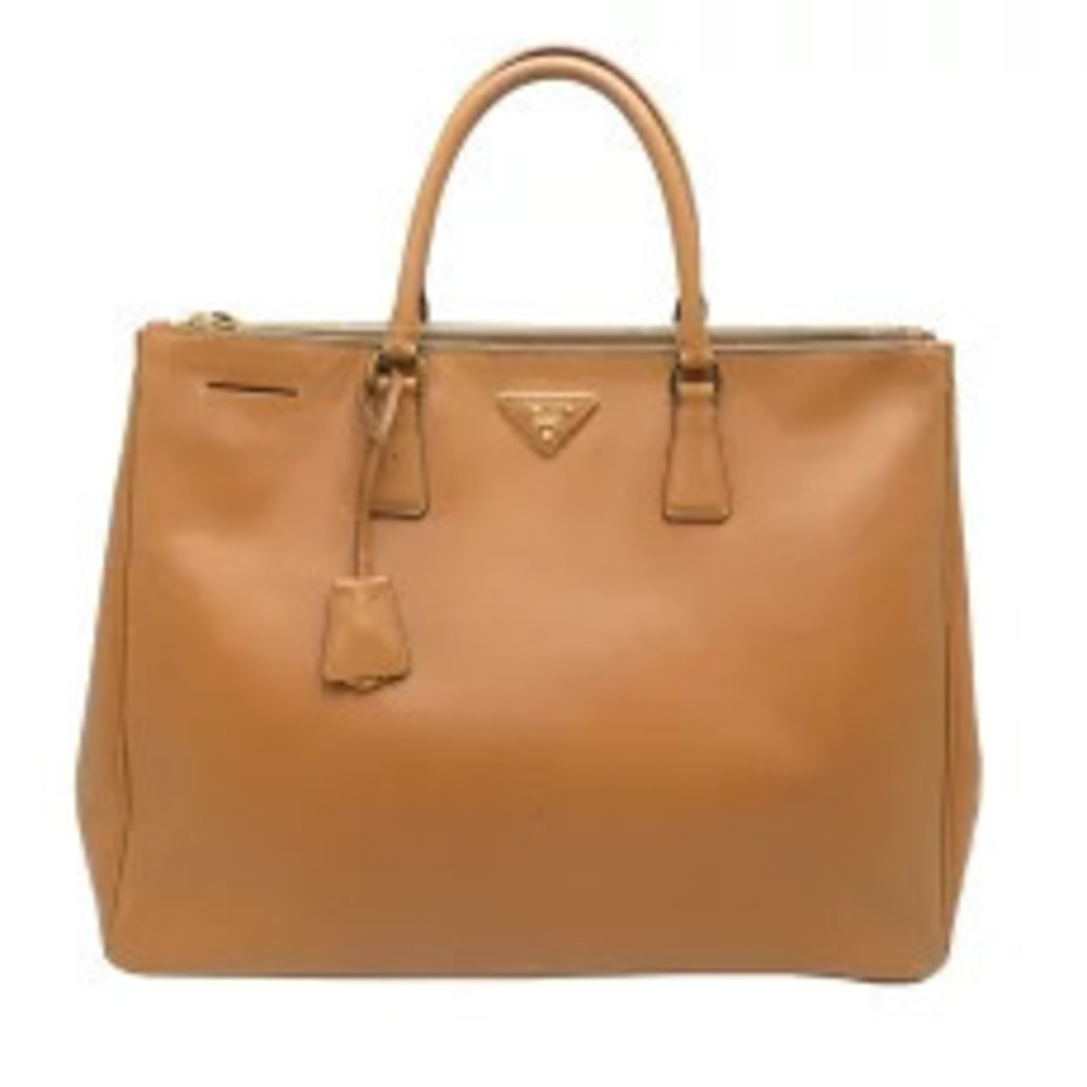 Prada Galleria Tote Bag Saffiano Leather Camel Brown